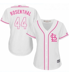 Womens Majestic St Louis Cardinals 44 Trevor Rosenthal Replica White Fashion Cool Base MLB Jersey