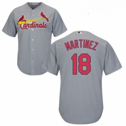 Youth Majestic St Louis Cardinals 18 Carlos Martinez Authentic Grey Road Cool Base MLB Jersey