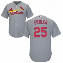 Youth Majestic St Louis Cardinals 25 Dexter Fowler Authentic Grey Road Cool Base MLB Jersey