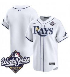 Men Tampa Bay Rays Blank White 2026 World Series Home Limited Stitched Baseball Jersey Men Tampa Bay Rays Blank White 2026 World Series Home Limited Stitched Baseball Jersey