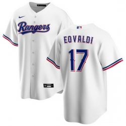 Men Texas Rangers 17 Nathan Eovaldi White Cool Base Stitched Baseball Jersey