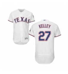 Mens Texas Rangers 27 Shawn Kelley White Home Flex Base Authentic Collection Baseball Jersey