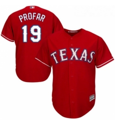 Youth Majestic Texas Rangers 19 Jurickson Profar Authentic Red Alternate Cool Base MLB Jersey