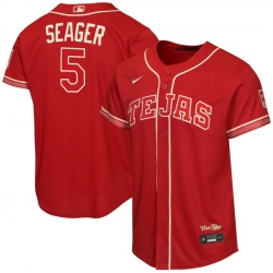Youth Texas Rangers  5 Corey Seager Red 2026 City Connect Stadium Stitched Baseball Jersey