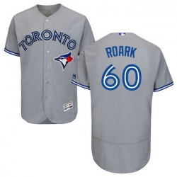 Blue Jays 60 Tanner Roark Grey Flexbase Authentic Collection Stitched MLB Jersey