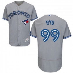 Blue Jays 99 HyunJin Ryu Grey Flexbase Authentic Collection Stitched MLB Jersey