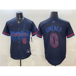 Men Toronto Blue Jays  0 Andres Gimenez Navy 2024 City Connect Limited Stitched Baseball Jersey