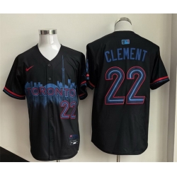 Men Toronto Blue Jays  22 Ernie Clement Navy 2024 City Connect Limited Stitched Baseball Jersey