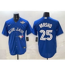 Men Toronto Blue Jays 25 Daulton Varsho Royal 2025 World Series Home Cool Base Stitched Baseball Jersey