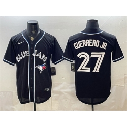 Men Toronto Blue Jays  27 Vladimir Guerrero Jr  2026 Fashion Replica Black Out Stitched Baseball Jersey