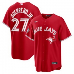 Men Toronto Blue Jays  27 Vladimir Guerrero Jr   Red 50th Anniversary Alternate Limited Jersey