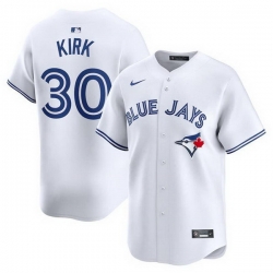 Men Toronto Blue Jays  30 Alejandro Kirk White Home Limited Stitched Baseball Jersey
