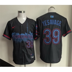 Men Toronto Blue Jays  39 Trey Yesavage Navy 2024 City Connect Limited Stitched Baseball Jersey