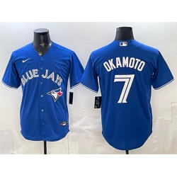 Men Toronto Blue Jays  7 Kazuma Okamoto Royal 2026 Cool Base Stitched Baseball Jersey