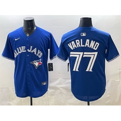 Men Toronto Blue Jays  77 Louis Varland Royal 2025 Limited Stitched Baseball Jersey
