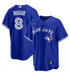 Men Toronto Blue Jays 8 Cavan Biggio Royal Cool Base Stitched Jersey