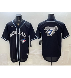 Men Toronto Blue Jays Team Big Logo 2026 Fashion Replica Black Out Stitched Baseball Jersey Men Toronto Blue Jays Team Big Logo 2026 Fashion Replica Black Out Stitched Baseball Jersey