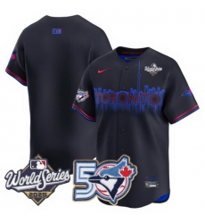 Men Women Youth Blue Jays 50th Patch 2025 World Series City Connect Team Blank Stitched Jersey 