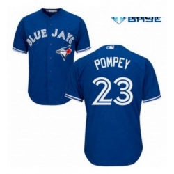 Mens Majestic Toronto Blue Jays 23 Dalton Pompey Replica Blue Alternate MLB Jersey