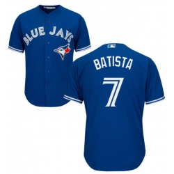 Men's Toronto Blue Jays Tony Batista #7 Majestic Royal Cool Base Stitched Jersey