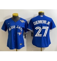 Women Toronto Blue Jays 27 Vladimir Guerrero Jr Royal 2025 World Series Cool Base Stitched Baseball Jersey Women Toronto Blue Jays 27 Vladimir Guerrero Jr Royal 2025 World Series Cool Base Stitched Baseball Jersey