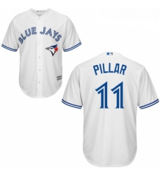 Womens Majestic Toronto Blue Jays 11 Kevin Pillar Replica White MLB Jersey