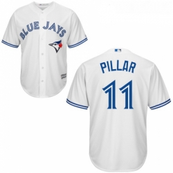 Womens Majestic Toronto Blue Jays 11 Kevin Pillar Replica White MLB Jersey