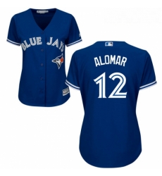 Womens Majestic Toronto Blue Jays 12 Roberto Alomar Authentic Blue Alternate MLB Jersey