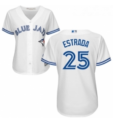 Womens Majestic Toronto Blue Jays 25 Marco Estrada Authentic White Home MLB Jersey