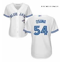 Womens Majestic Toronto Blue Jays 54 Roberto Osuna Replica White Home MLB Jersey