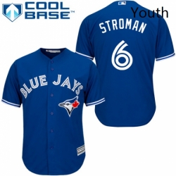 Youth Majestic Toronto Blue Jays 6 Marcus Stroman Authentic Blue Alternate MLB Jersey