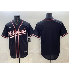 Men Washington Nationals Blank 2026 Fashion Replica Black Out Stitched Baseball Jersey