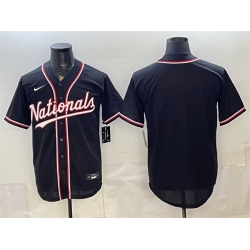 Men Washington Nationals Blank 2026 Fashion Replica Black Out Stitched Baseball Jersey