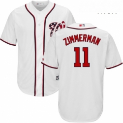 Mens Majestic Washington Nationals 11 Ryan Zimmerman Replica White Home Cool Base MLB Jersey