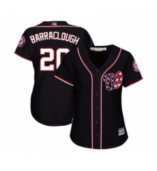 Womens Washington Nationals 20 Kyle Barraclough Replica Navy Blue Alternate 2 Cool Base Baseball Jersey 