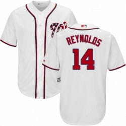 Youth Majestic Washington Nationals 14 Mark Reynolds Authentic White Home Cool Base MLB Jersey 