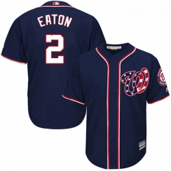 Youth Majestic Washington Nationals 2 Adam Eaton Replica Navy Blue Alternate 2 Cool Base MLB Jersey