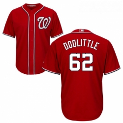 Youth Majestic Washington Nationals 62 Sean Doolittle Replica Red Alternate 1 Cool Base MLB Jersey 