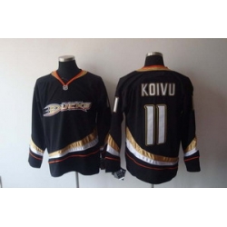 Anaheim Ducks 11 Saku Koivu Black Hockey Jersey