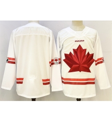 Men Canada Hockey Blank White Stitched Jersey