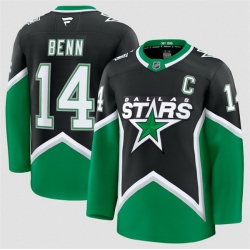 Men Dallas Stars 14 Jamie Benn Black 2025 26 Alternate Stitched Hockey Jersey