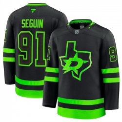 Men Dallas Stars 91 Tyler Seguin Black 2024 25 Alternate Stitched Hockey Jersey