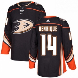 Mens Adidas Anaheim Ducks 14 Adam Henrique Authentic Black Home NHL Jersey 