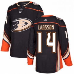 Mens Adidas Anaheim Ducks 14 Jacob Larsson Premier Black Home NHL Jersey 