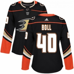 Womens Adidas Anaheim Ducks 40 Jared Boll Premier Black Home NHL Jersey 