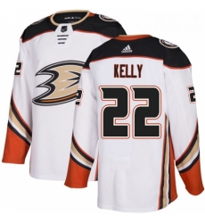 Youth Adidas Anaheim Ducks 22 Chris Kelly Authentic White Away NHL Jerse