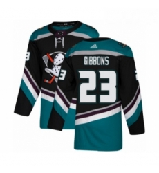 Youth Adidas Anaheim Ducks 23 Brian Gibbons Premier Black Teal Alternate NHL Jersey 