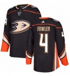 Youth Adidas Anaheim Ducks 4 Cam Fowler Authentic Black Home NHL Jersey 