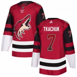 Mens Adidas Arizona Coyotes 7 Keith Tkachuk Authentic Maroon Drift Fashion NHL Jersey 