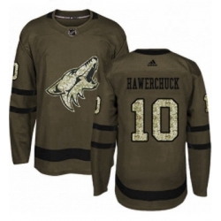 Youth Adidas Arizona Coyotes 10 Dale Hawerchuck Authentic Green Salute to Service NHL Jersey 